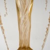 1919 René Lalique – Statuette Grande Ovale Tête Penchée Verre Blanc Patiné Sépia 16