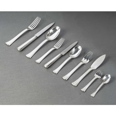 Jean E. Puiforcat – Ménagère Art Déco Dinard Papyrus Argent Massif – 120 Pièces 3