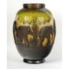 1925 Emile Gallé – Vase Eléphants Verre Multicouche Brun, Jaune et Vert 10