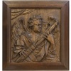 Paire de panneaux en bois sculpté d’anges musiciens. 14