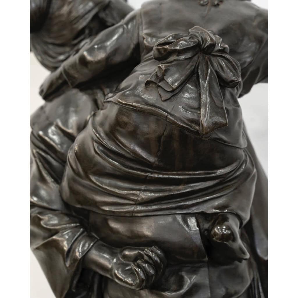 Groupe En Bronze , Femme Et Enfant , Japon – Période Meiji 13