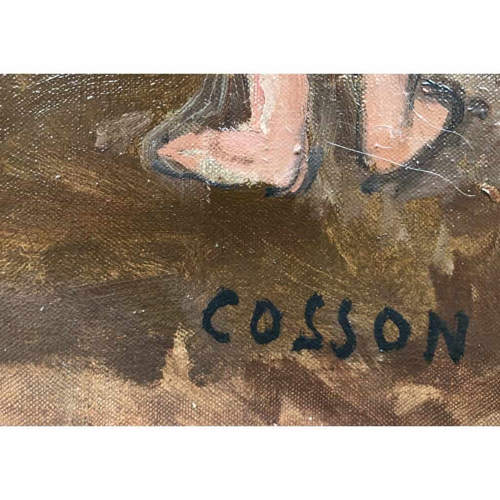 COSSON Marcel Peinture 20è Siècle l’Opéra de Paris Le salon des abonnés Huile Sur Toile Signée Certificat d’authenticité 4