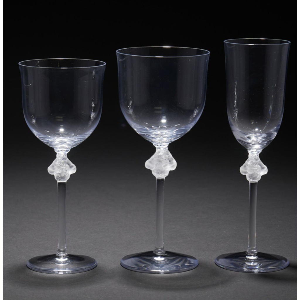 1968-LALIQUE France, Service Cristal “ROXANNE” 50 pièces 8