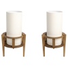 1960 Paire de lampes naturalistes en bois par Maison Roche 7