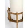 1960 Paire de lampes naturalistes en bois par Maison Roche 9