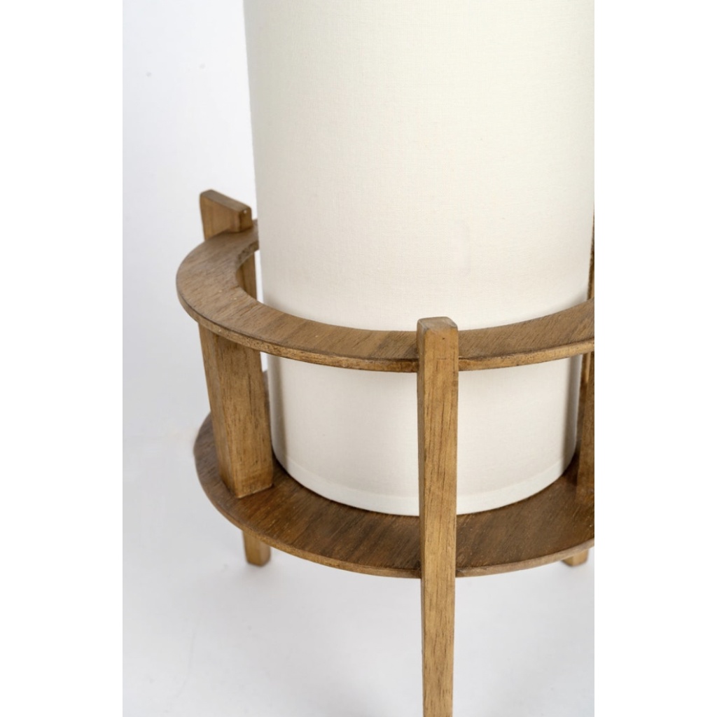1960 Paire de lampes naturalistes en bois par Maison Roche 5