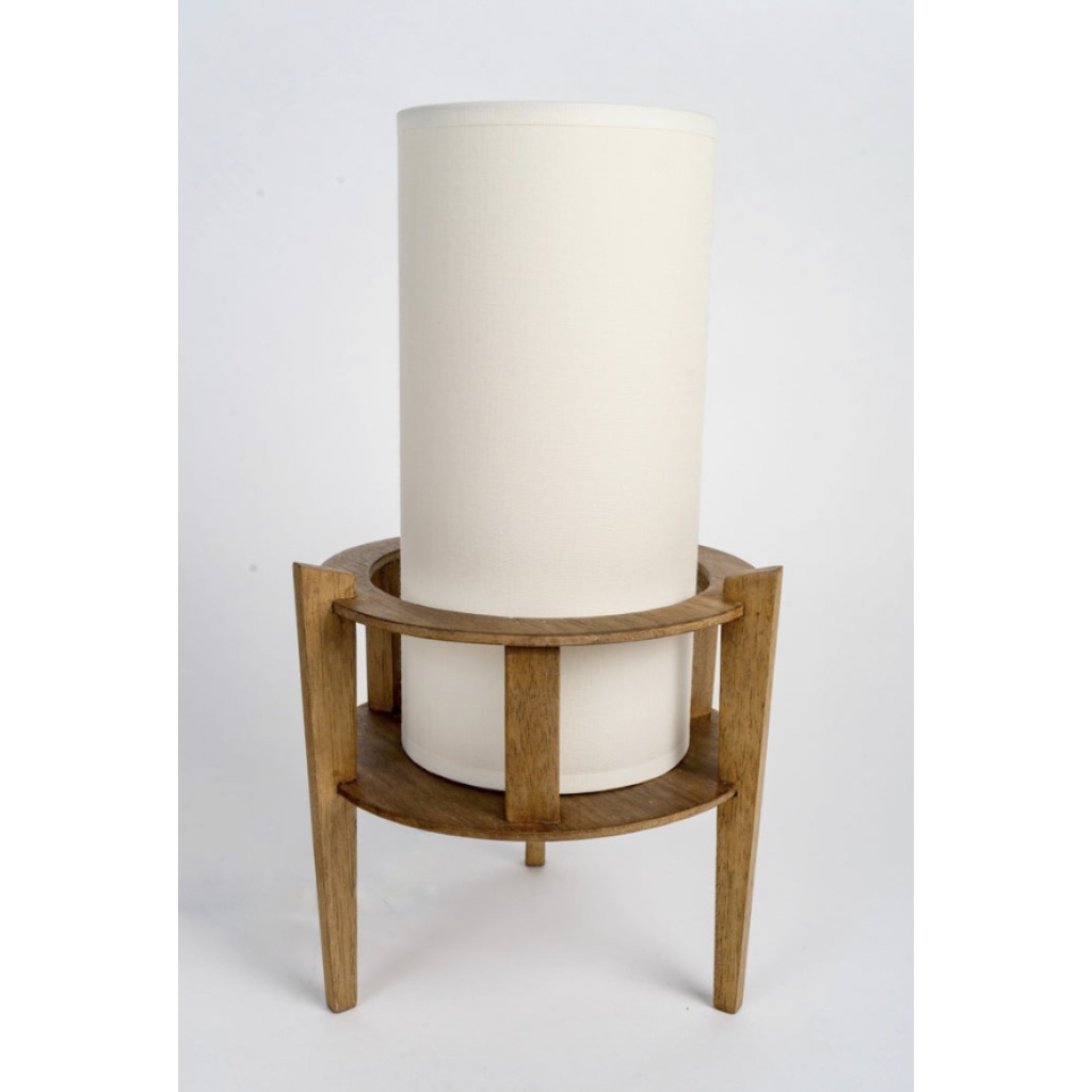 1960 Paire de lampes naturalistes en bois par Maison Roche 4