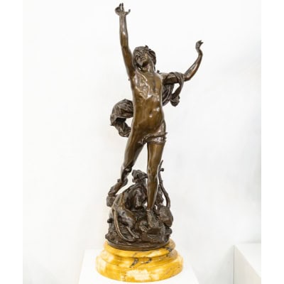 Sculpture – Orphée Aux Enfers , Charles Raoul Verlet (1857-1923) , F.Barbedienne – Bronze
