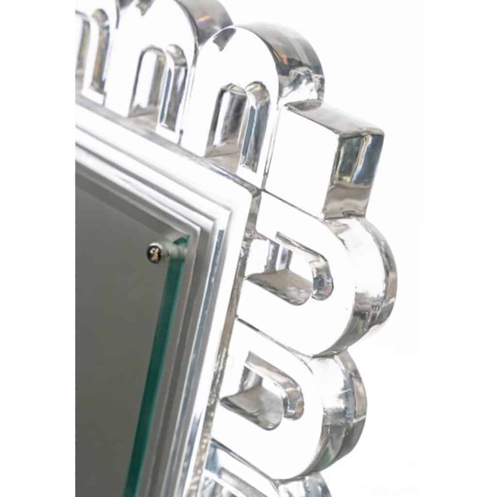 Circa 1950 , Cristal Lalique, Cadre à décor de volutes . 6