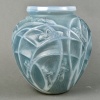 1912 René Lalique – Vase Sauterelles Verre Opalescent Double Couche Patiné Bleu 10