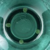 1924 René Lalique – Vase Aras Verre Vert Canard Patiné Blanc 15