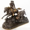 Groupe En Bronze « Chasse Au Bison » , Isidore Jules Bonheur (1827-1901) , Peyrol Edt – Bronze 20