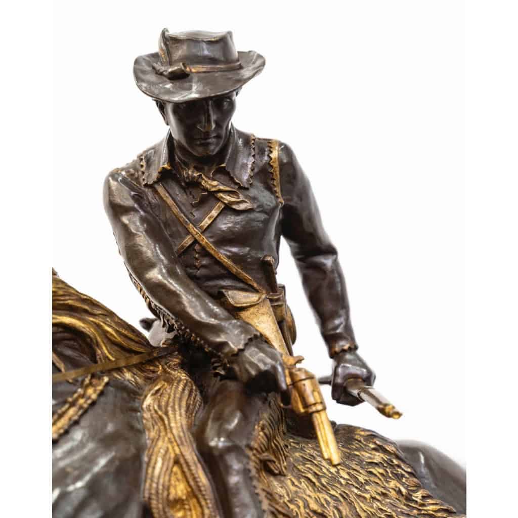 Groupe En Bronze « Chasse Au Bison » , Isidore Jules Bonheur (1827-1901) , Peyrol Edt – Bronze 7