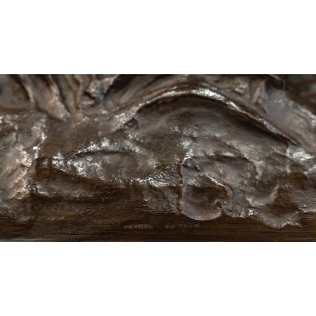 Groupe En Bronze « Chasse Au Bison » , Isidore Jules Bonheur (1827-1901) , Peyrol Edt – Bronze 17