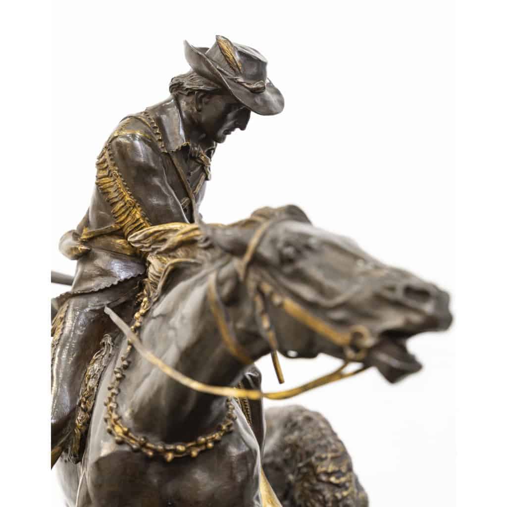 Groupe En Bronze « Chasse Au Bison » , Isidore Jules Bonheur (1827-1901) , Peyrol Edt – Bronze 14
