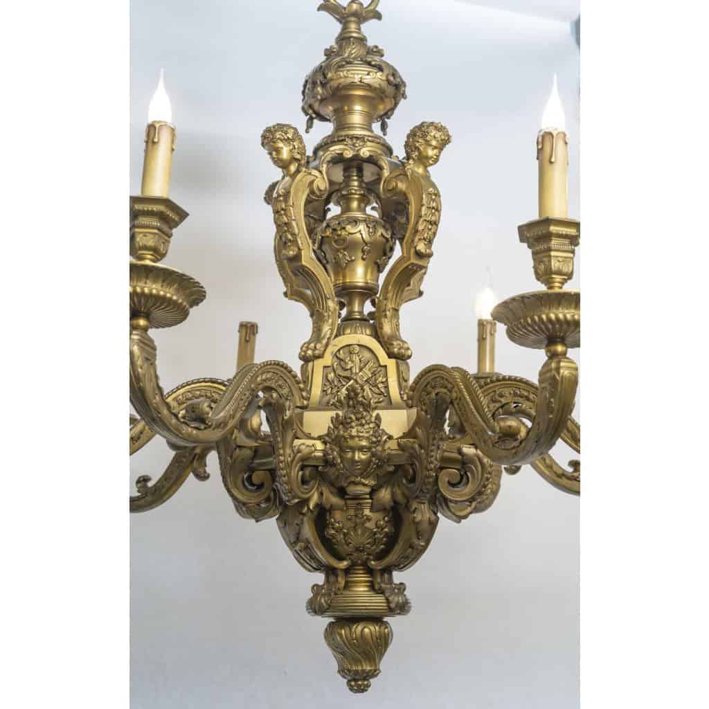 Important lustre Mazarin attribué à Ernest MOTTHEAU (1841-1905) 5