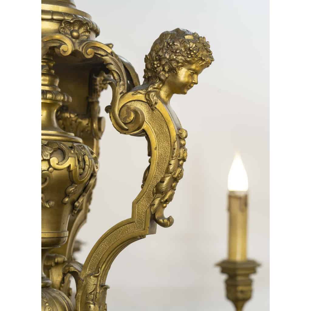 Important lustre Mazarin attribué à Ernest MOTTHEAU (1841-1905) 9