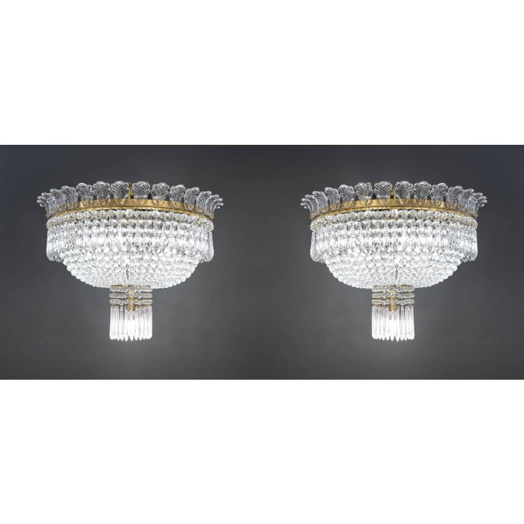 Deux plafonniers de la Maison BACCARAT pouvant former paire. 3
