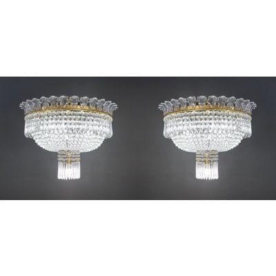 Deux plafonniers de la Maison BACCARAT pouvant former paire. 3