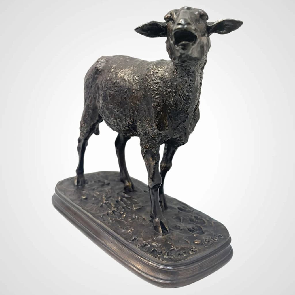 Sculpture – Mouton Des Vosges , Pierre – Jules Mêne (1864) – Bronze 6