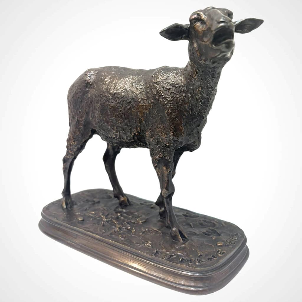 Sculpture – Mouton Des Vosges , Pierre – Jules Mêne (1864) – Bronze 5