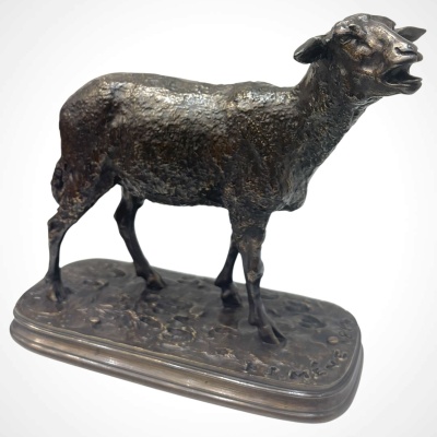 Sculpture – Mouton Des Vosges , Pierre – Jules Mêne (1864) – Bronze 3