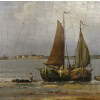 Tableau. Marine. H/T  » retour de pêche  » fin XIX ème siècle 15