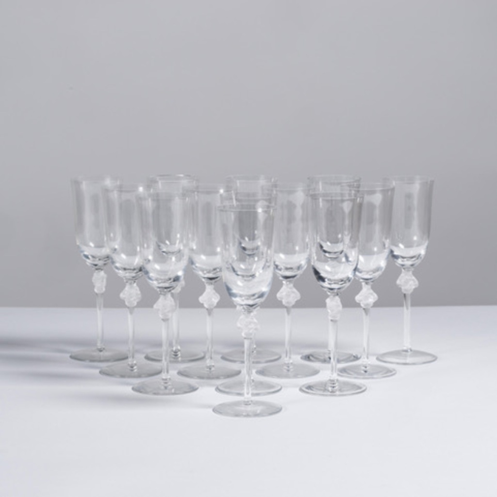 1968-LALIQUE France, Service Cristal “ROXANNE” 50 pièces 10