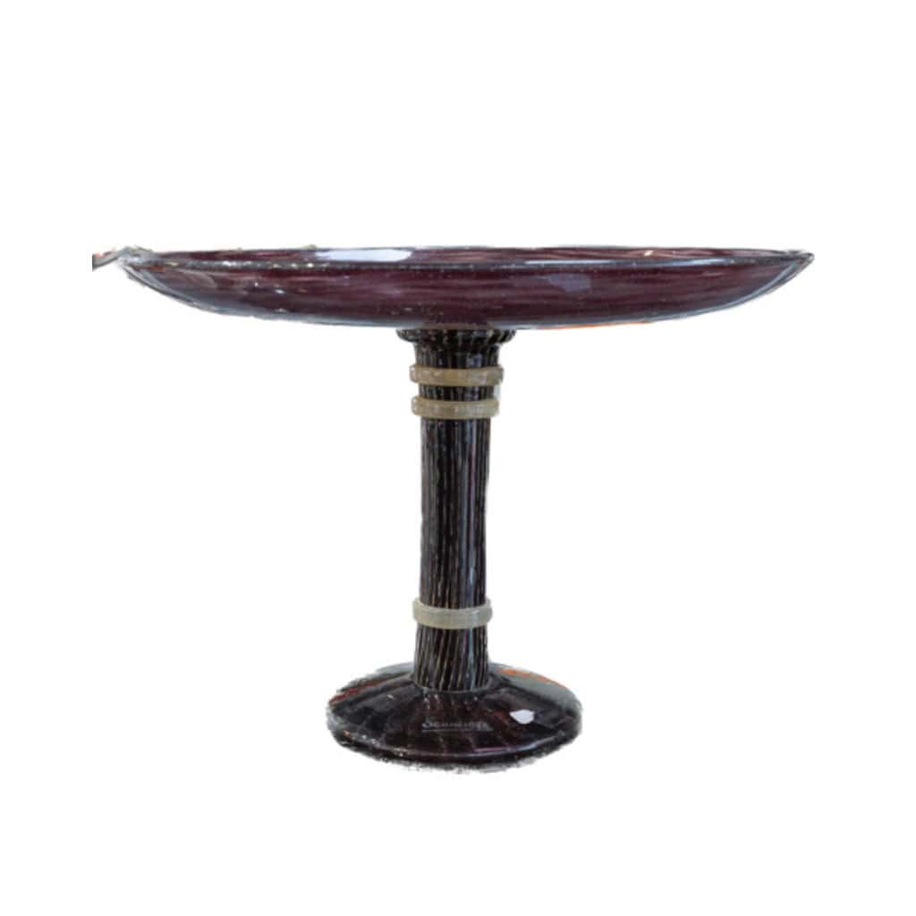 Circa 1925 Charles Schneider Coupe sur pied verre 3