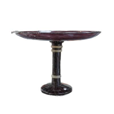 Circa 1925 Charles Schneider Coupe sur pied verre