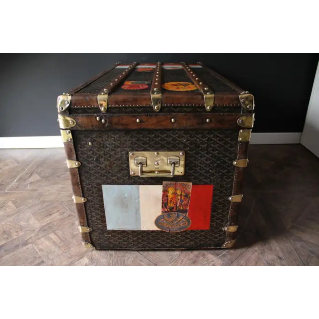 Malle Goyard 100 cm des années 1920 12