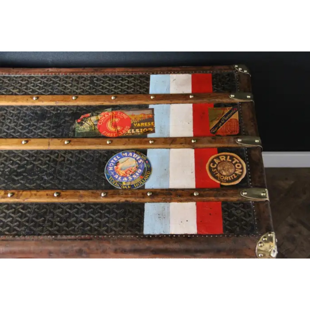 Malle Goyard 100 cm des années 1920 14