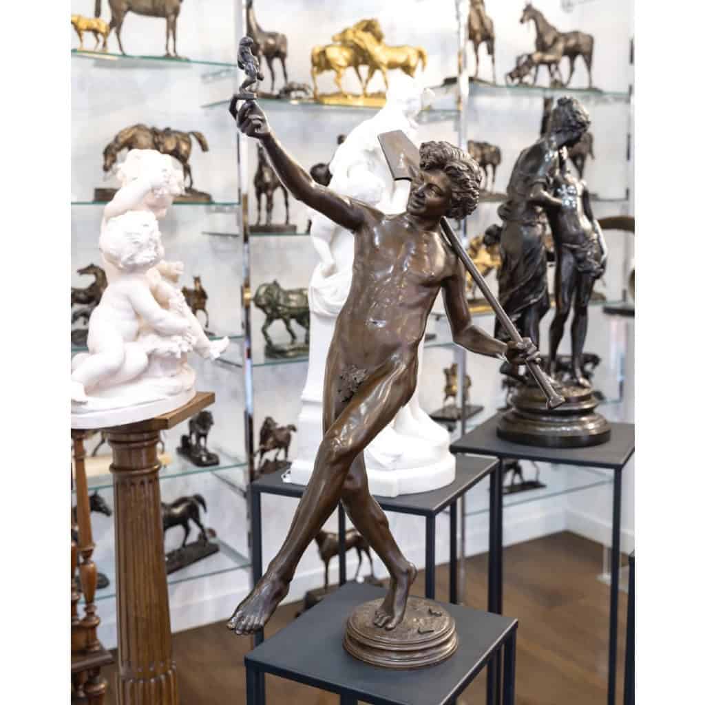 Sculpture – Une Trouvaille à Pompéi , Hippolyte Alexandre Moulin (1832-1884) – Bronze 4