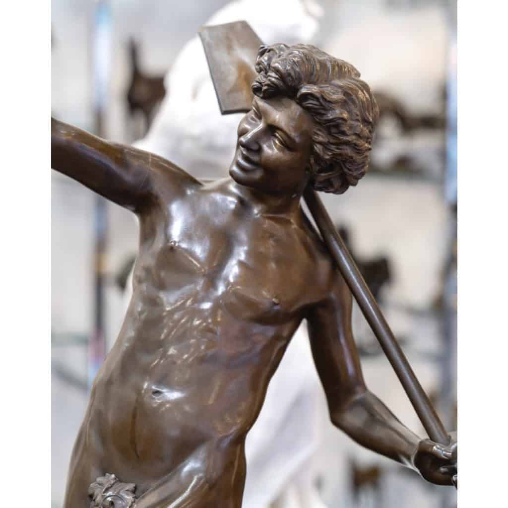 Sculpture – Une Trouvaille à Pompéi , Hippolyte Alexandre Moulin (1832-1884) – Bronze 5