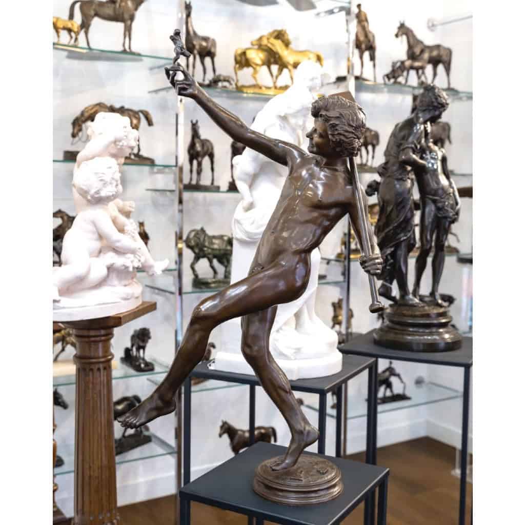 Sculpture – Une Trouvaille à Pompéi , Hippolyte Alexandre Moulin (1832-1884) – Bronze 6