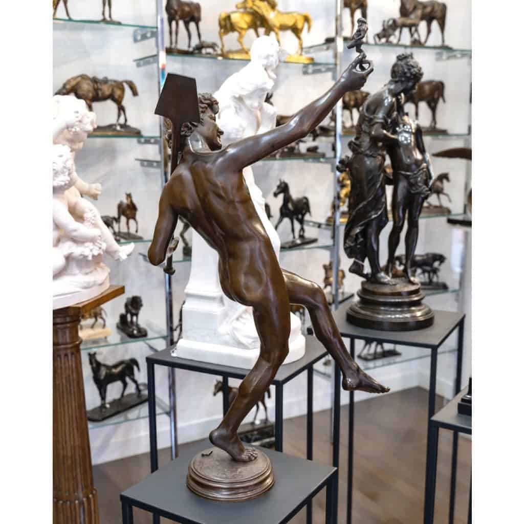 Sculpture – Une Trouvaille à Pompéi , Hippolyte Alexandre Moulin (1832-1884) – Bronze 8
