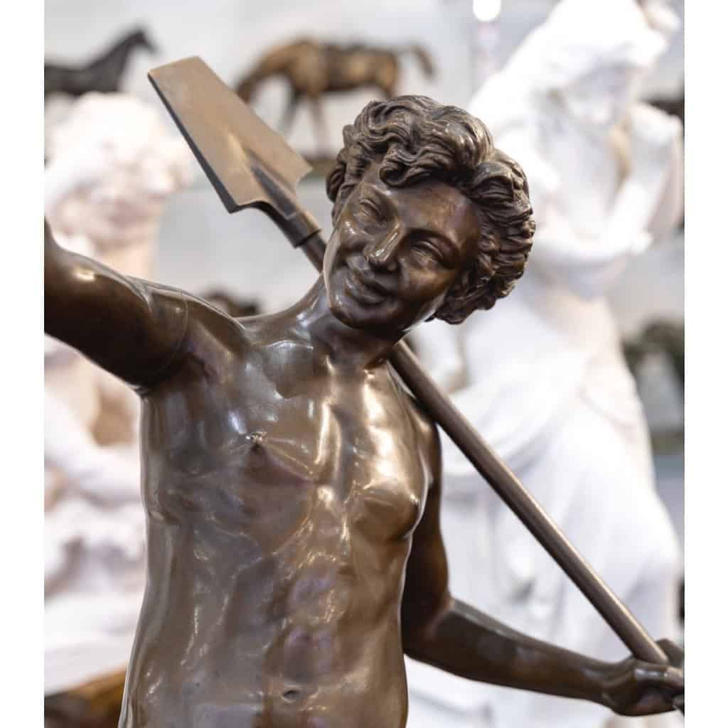 Sculpture – Une Trouvaille à Pompéi , Hippolyte Alexandre Moulin (1832-1884) – Bronze 9