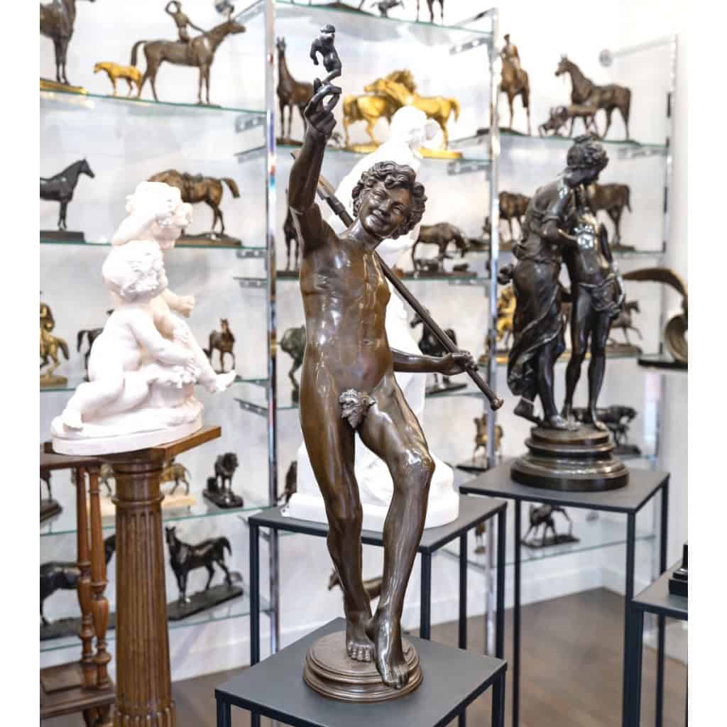 Sculpture – Une Trouvaille à Pompéi , Hippolyte Alexandre Moulin (1832-1884) – Bronze 3