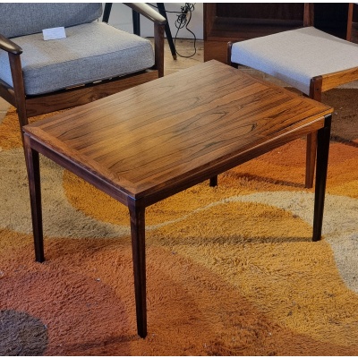 Table basse, d’appoint vintage scandinave en palissandre 1960 3