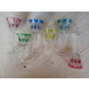 6 grands verres de couleurs Roemer signés Saint Louis  » Musset » 22