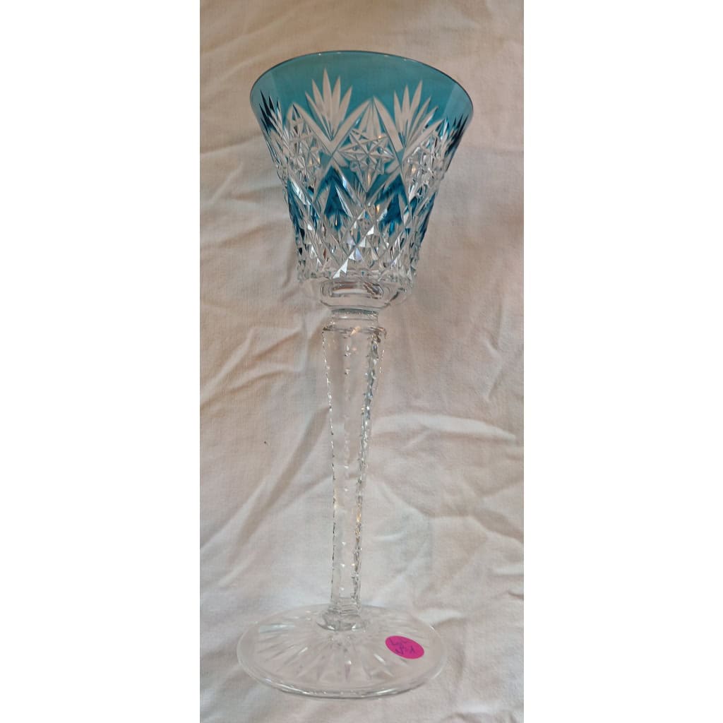 6 grands verres de couleurs Roemer signés Saint Louis  » Musset » 8