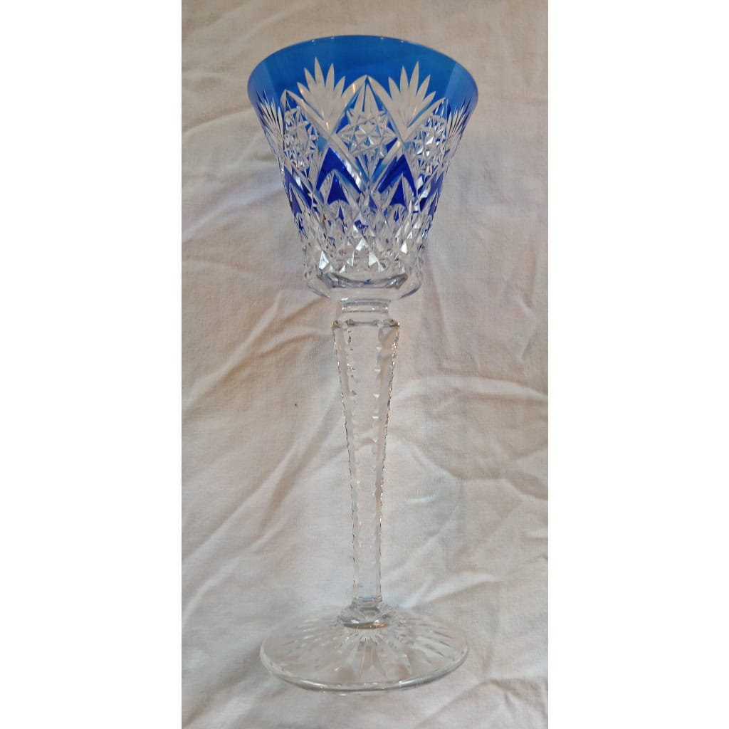 6 grands verres de couleurs Roemer signés Saint Louis  » Musset » 5
