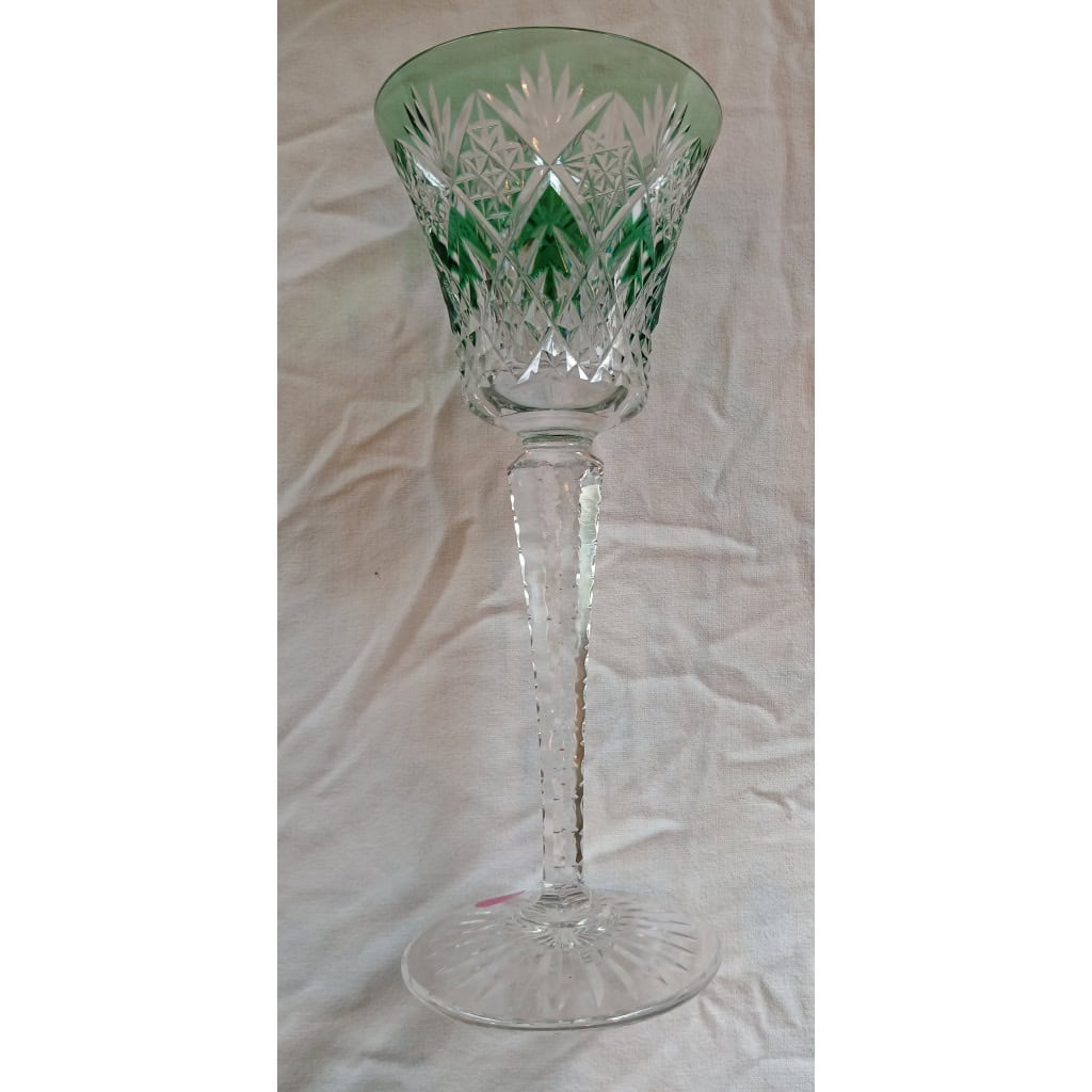 6 grands verres de couleurs Roemer signés Saint Louis  » Musset » 4