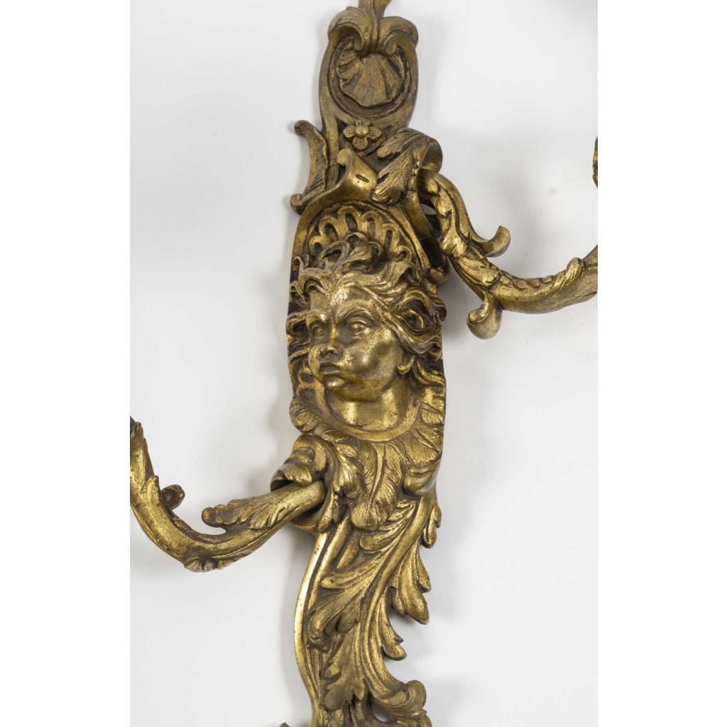 Paire d’appliques de style Régence, d’époque Napoléon III, XIXème siècle 5