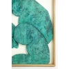 « Les Jumeaux », bas-relief encadré de chêne en bois et cuivre patiné. LS64863009P 15