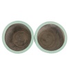 Paire de chevets ou bouts de canapé en laiton, verre et miroir. Années 70. LS6566387U 17
