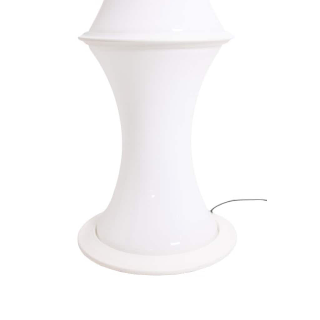 Enrico Tronconi Lampadaire « Bambou », en verre opalin blanc. Années 70. LS6571887T 4
