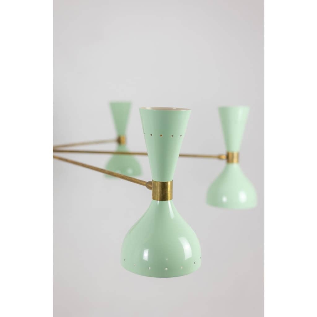 Lustre rayonnant de forme diabolo à 12 lumières. Contemporain. LS65881156T 10