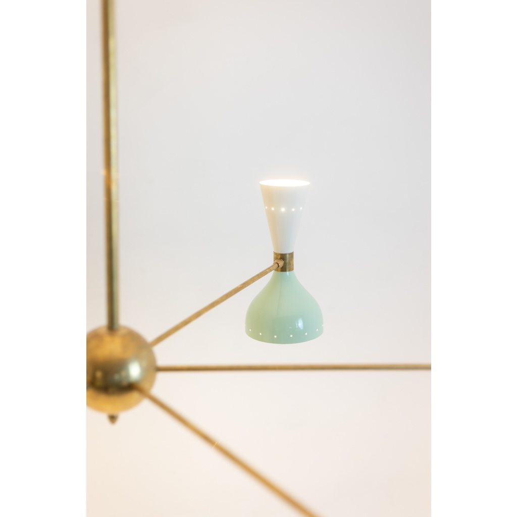 Lustre rayonnant de forme diabolo à 12 lumières. Contemporain. LS65891156T 6