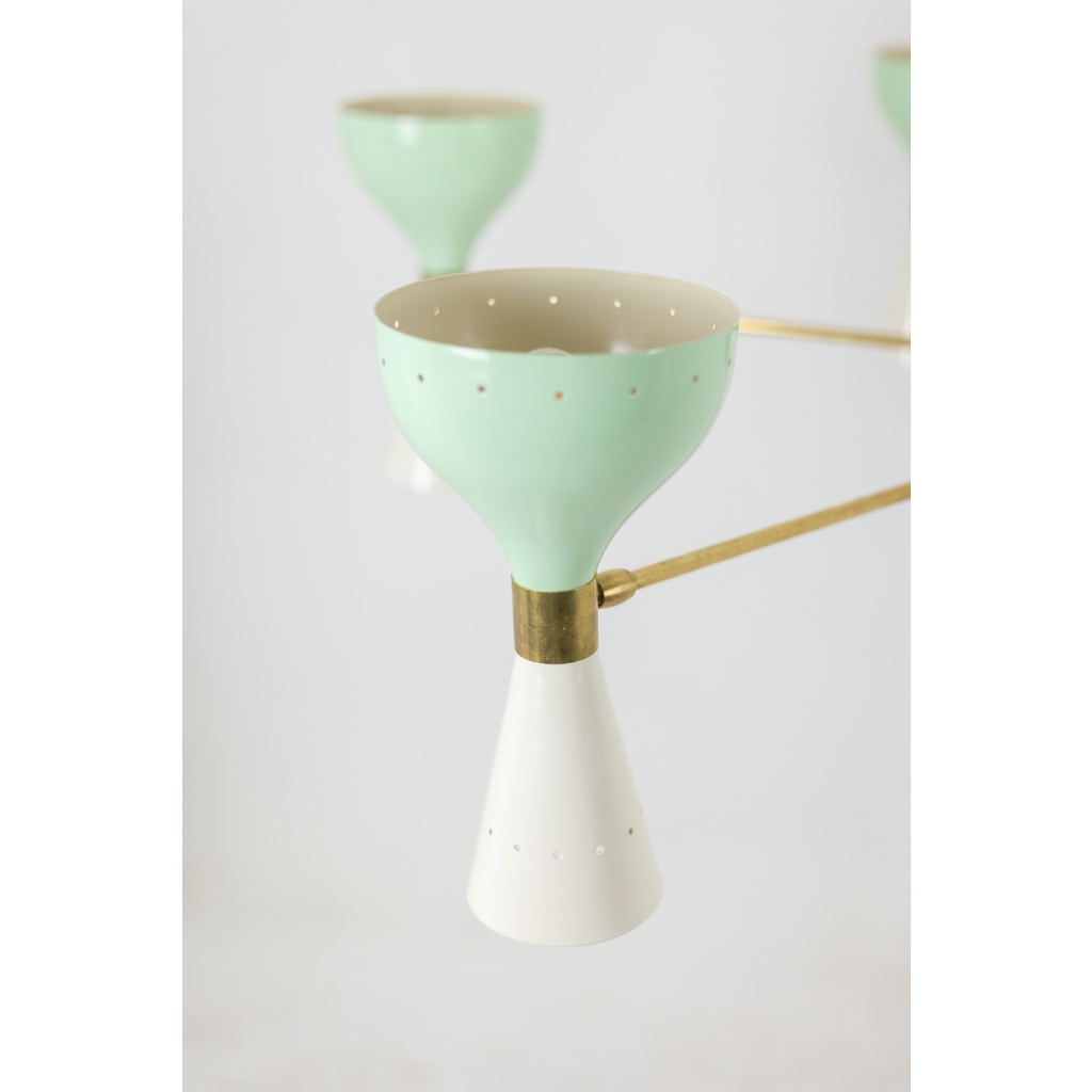 Lustre rayonnant de forme diabolo à 12 lumières. Contemporain. LS65891156T 15